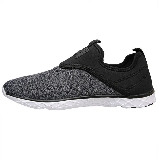 Aleader 2017 New Breathable Mens Shoes Summer Slip On Beach Shoes Flat Ladies Walking Water Shoes Mesh Casual Shoes zapatillas