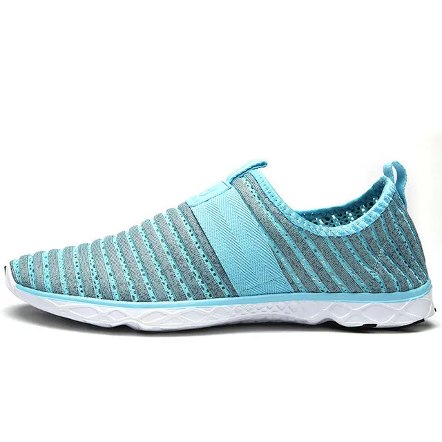 Aleader 2017 New Breathable Mens Shoes Summer Slip On Beach Shoes Flat Ladies Walking Water Shoes Mesh Casual Shoes zapatillas