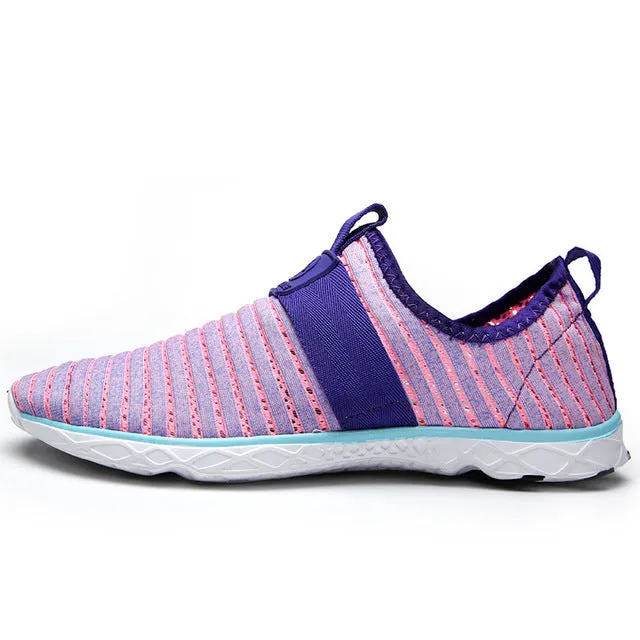 Aleader 2017 New Breathable Mens Shoes Summer Slip On Beach Shoes Flat Ladies Walking Water Shoes Mesh Casual Shoes zapatillas