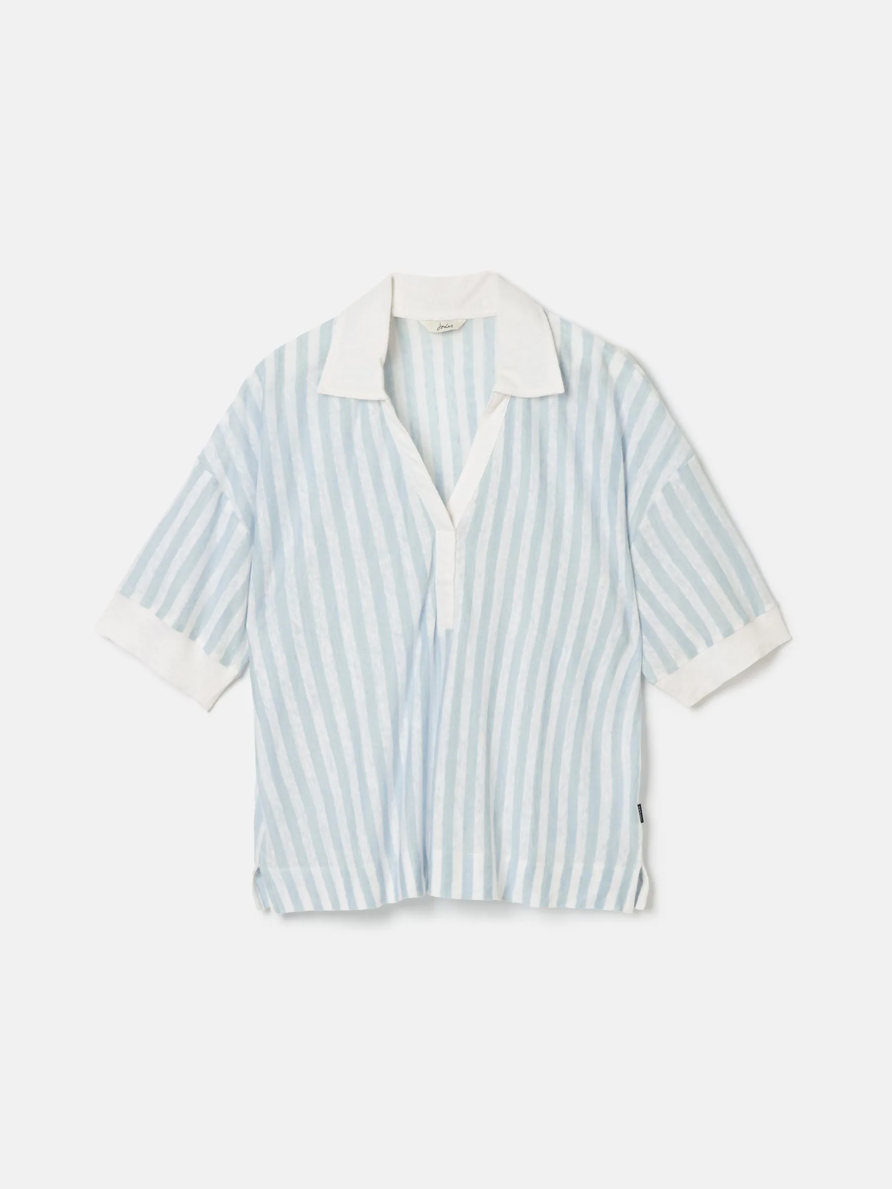 Hadley Blue Stripe Linen Polo