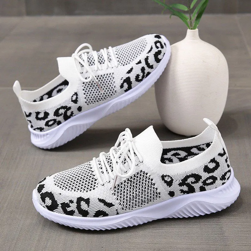 OCW Fashionable Leopard Cushion Sneakers Women Orthopedic Shoes