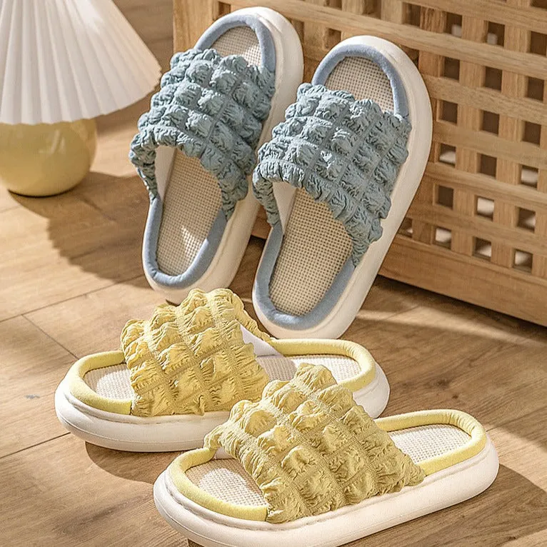 Puffy Soft Aesthetic Comfy Canvas Slippers