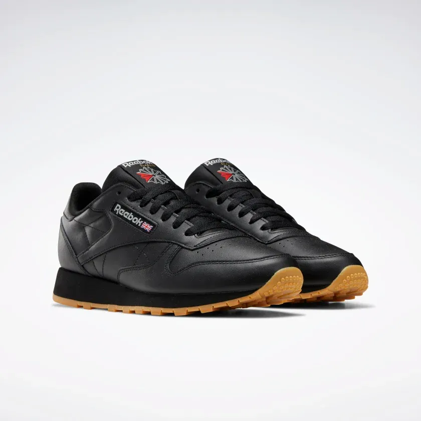 Reebok Men's Classic Leather Shoes - Core Black / Pure Grey / Rubber Gum