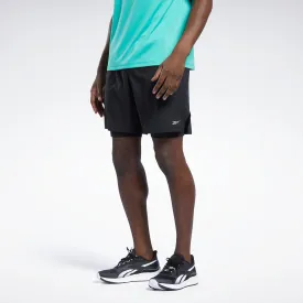 reebok running two-in-one  men's shorts