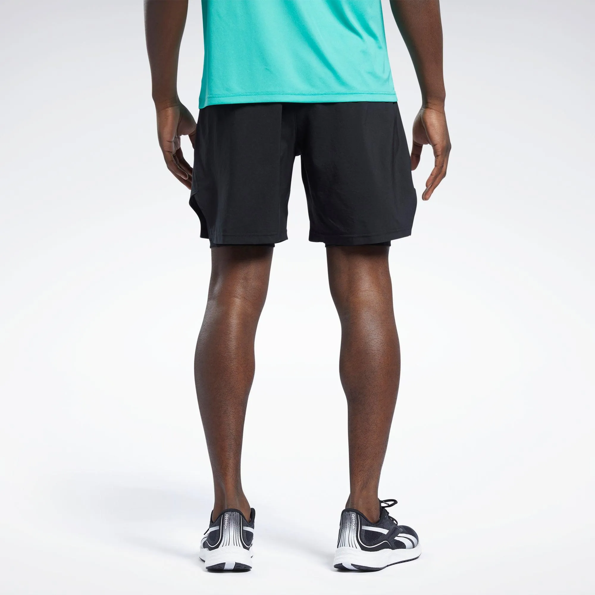 reebok running two-in-one  men's shorts