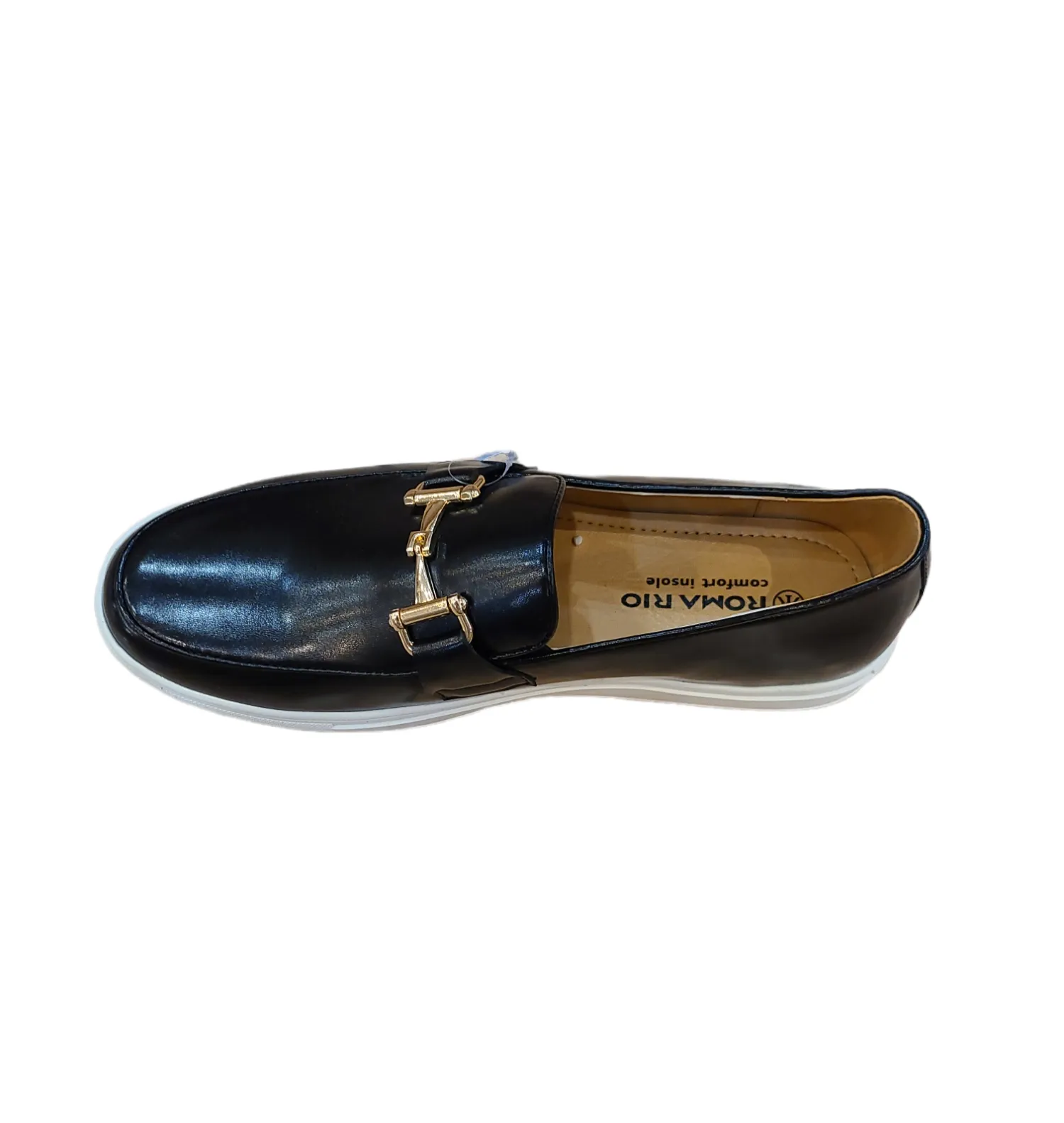 Romario Slip on PU with Gold Buckle