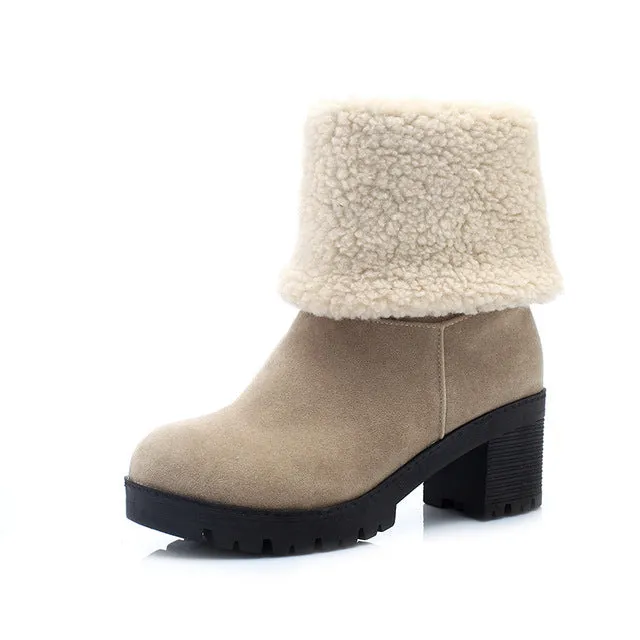 Snow Boots Keep Warm Fur Ankle Boots