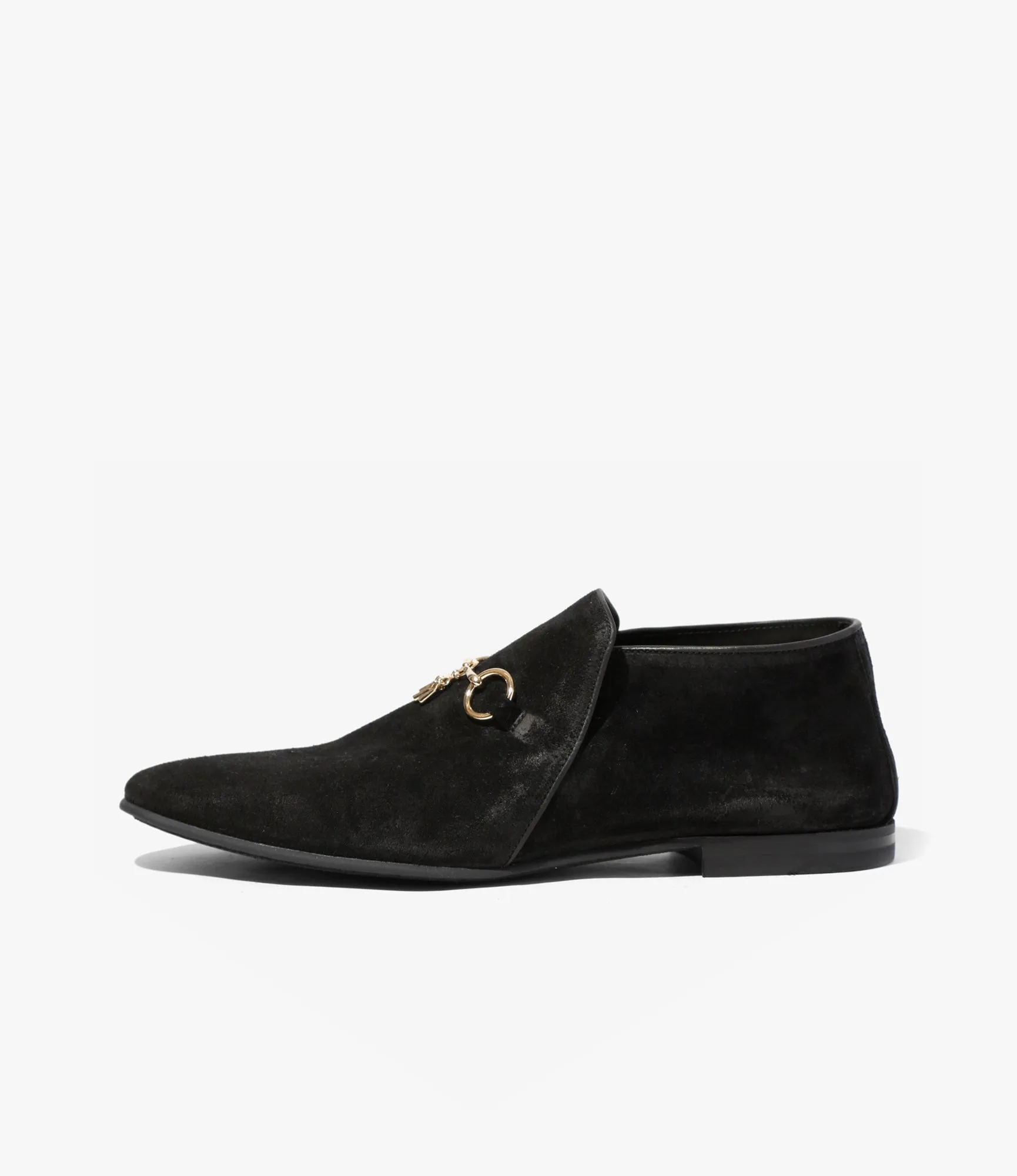 Tassel Bit Slip-On Chukka Boot – Black Rough Out