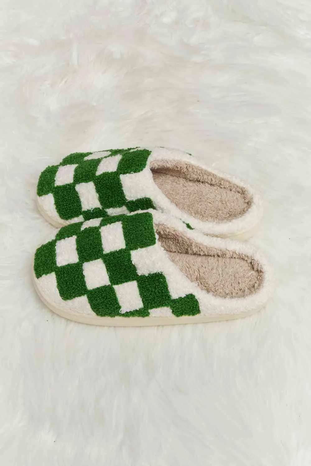 TEEK - Melody Checkered Plush Slippers