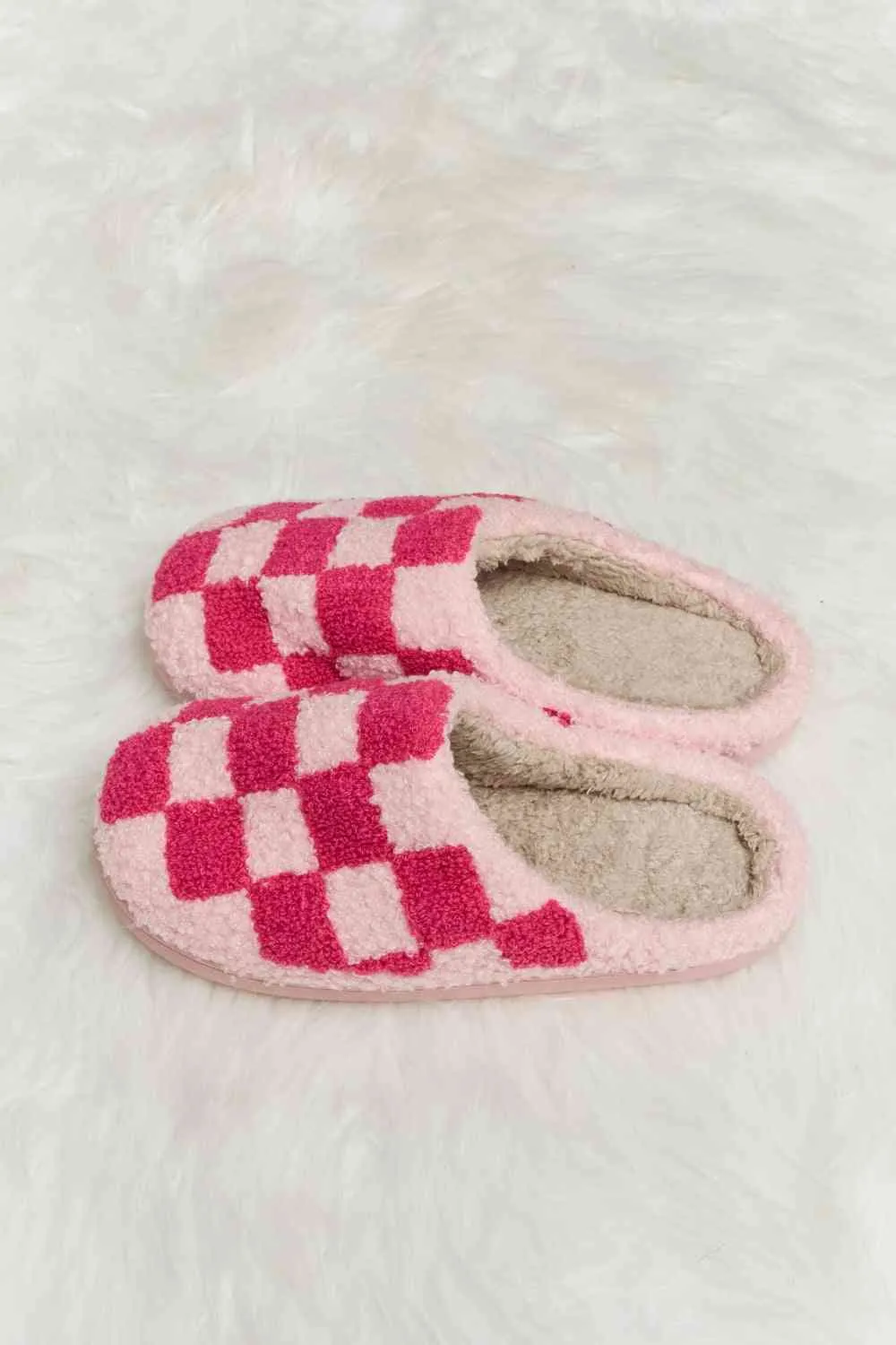 TEEK - Melody Checkered Plush Slippers