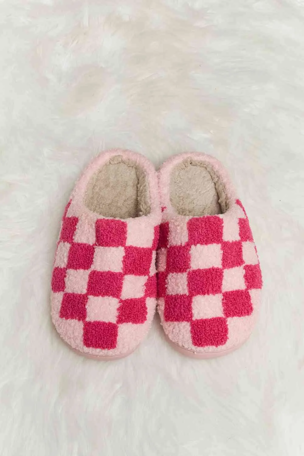 TEEK - Melody Checkered Plush Slippers