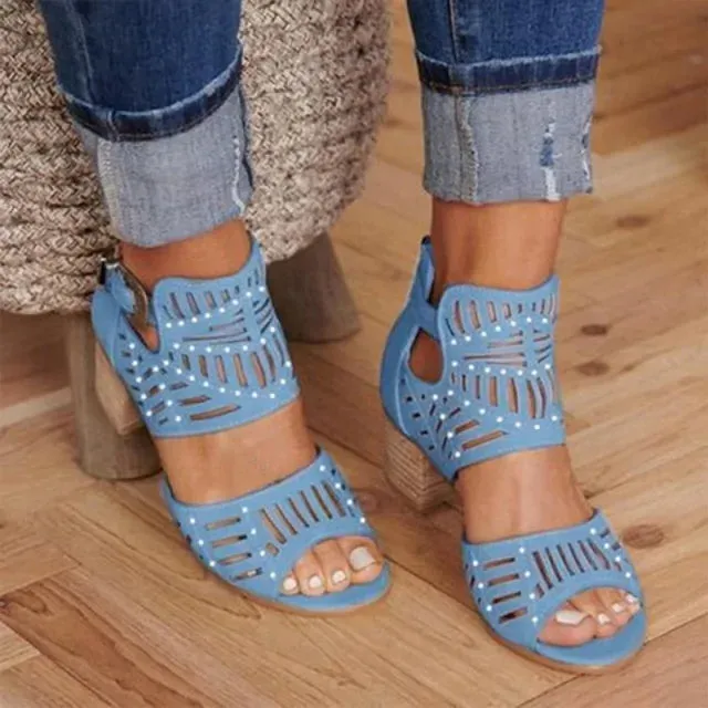 Vintage Hollow Out Sandals