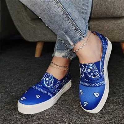 Women's Fabric Slip On Platform Shoes