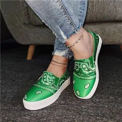 Women's Fabric Slip On Platform Shoes